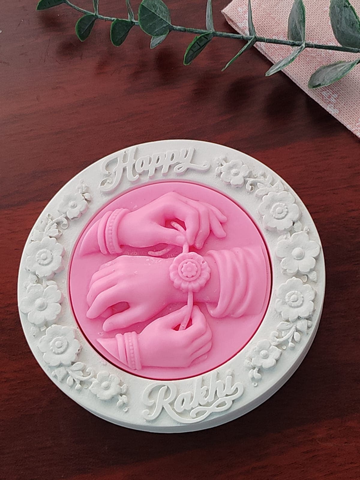 Happy Rakhi Tealight Holder and Candle combo set 