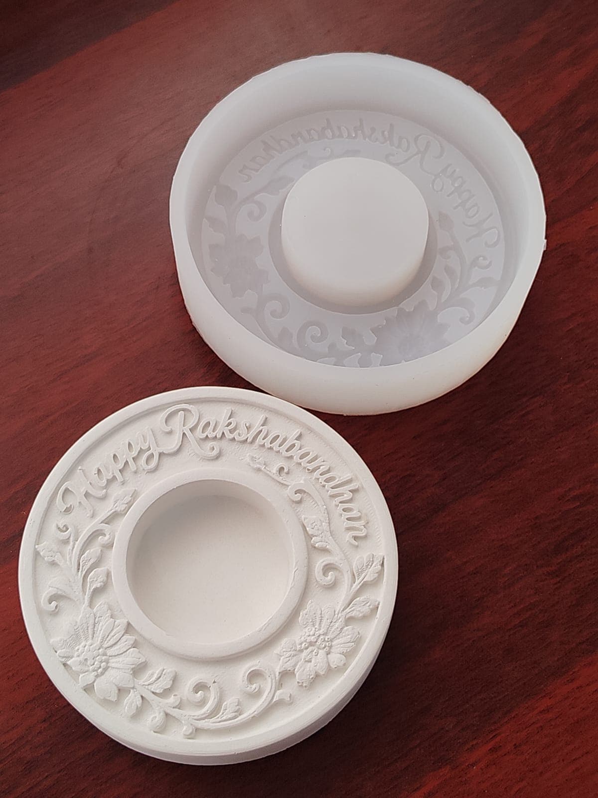 Happy Rakshabandhan Tealight Holder and Flower Tealight combo set  5